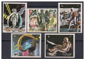 SHARJAH 5 SETS SPACE APOLLO XVII COSMONAUTS 