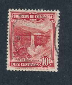   Colombia 1948  Scott  570 used - 10c, Tequendama Falls