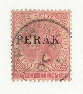 Perak Sc #6  2c rose  used with a good CDS  FVF