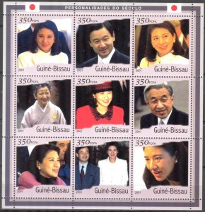 Guinea Bissau 2001 Royal Family of Japan Sheet MNH