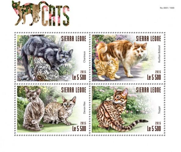 SIERRA LEONE 2015 SHEET CATS srl15303a