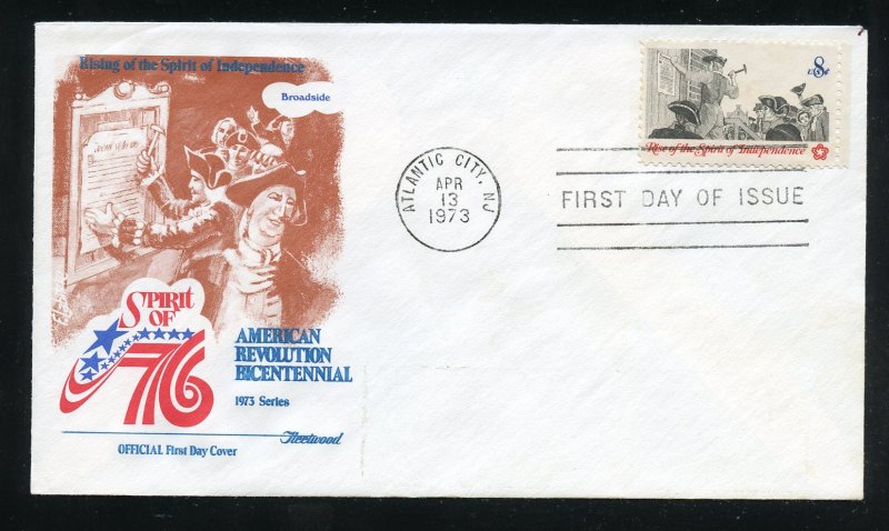 US 1477 Bicentennial Issue - Posting ADDR Fleetwood cachet FDC