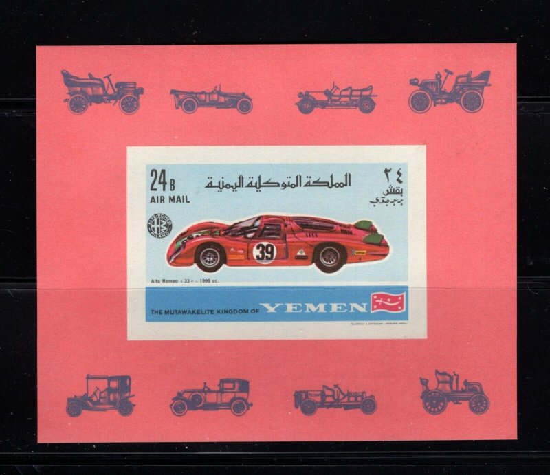 Yemen (Kingdom) Michel #Bl147B (1969 Racing Car sheet) VFMNH CV €9.00