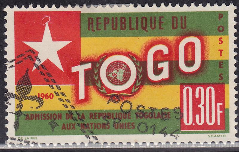 Togo 386 USED 1961 Togo's Admition to the UN .30 Fr