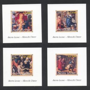 SIERRA LEONE 4 SHEETS IMPERF DURER ART PAINTINGS