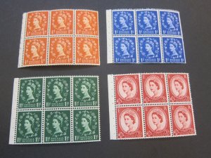 United Kingdom 1955 Sc 317a,318b,319a,321a MNH