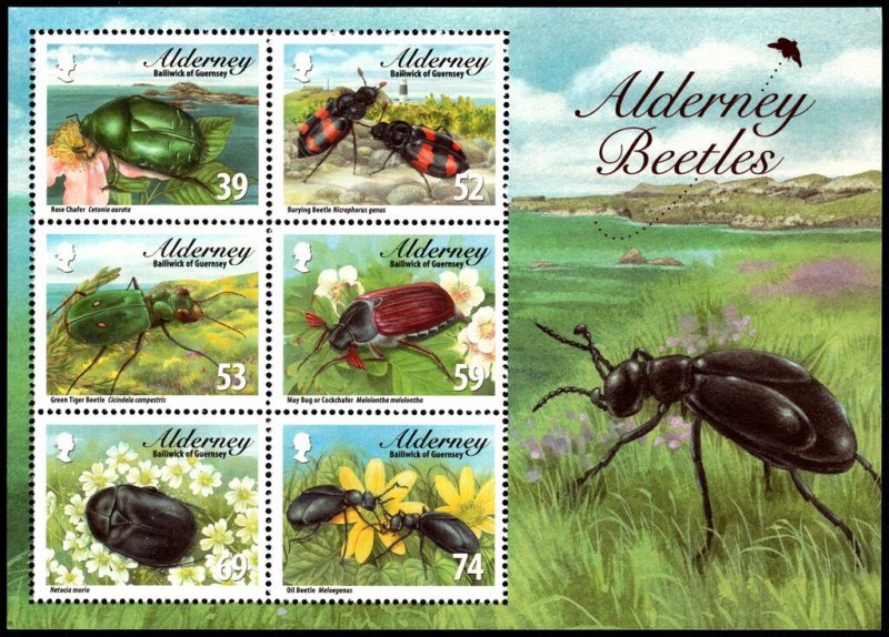 Alderney 2013 MNH Stamps Souvenir Sheet Scott 464a Insects Beetles