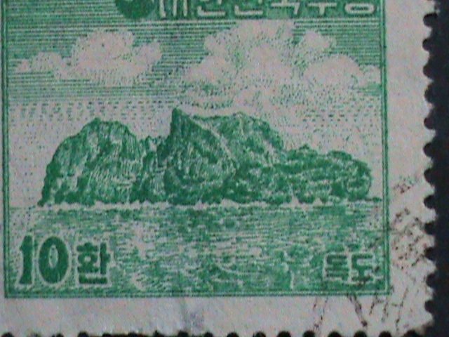 KOREA-1954 SC#202  VIEW OF DOK DO ISLAND USED STAMP VF WE SHIP TO WORLD WIDE