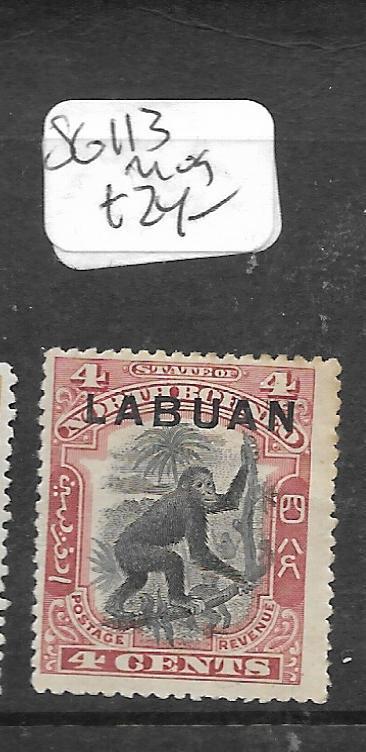 LABUAN (PP0204B)  4C RED MONKEY SG 113  MOG