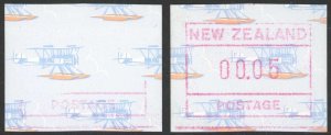 New Zealand 1990 5c Frama with large part of the design missing with normal