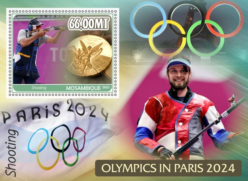 Stamps.Olympic Games Paris 2024 2023 year, 6 sheets  perforated  NEW