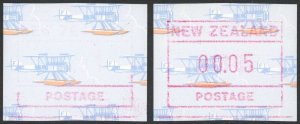 New Zealand 1990 5c Frama with large part of the design missing