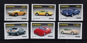 Romania #4336-41  (1999 Ferrari Racecars set) VFMNH CV $6.25