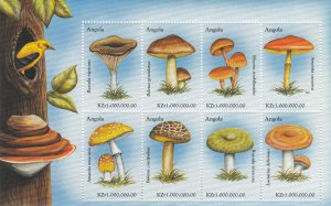 Angola # 1102 & 1103, Mushrooms, Sheets of 8   NH, 1/2 Cat.