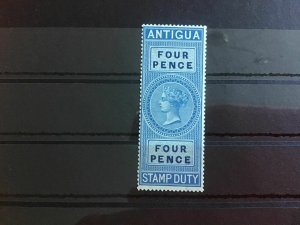 Antigua 1870 BF4 MNH 4 Pence Stamp Duty Stamp R39481