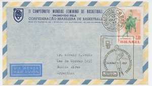 Cover / Postmark Brazil 1957 Basketball World Championship Women 1957