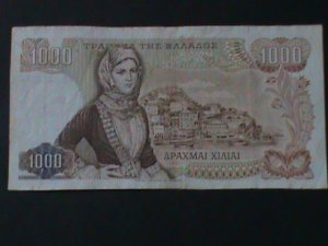 ​GREECE-KINGDOM-1970-BANK OF GREECE-$1000 DRACHMAI-.CIR-VF-54 YEARS OLD