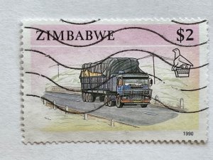 Zimbabwe–1990–Single “Truck” Stamp–SC# 631- Used