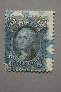 United States #97 Blue Fancy Cancel