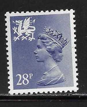 Great Britain Wales WMMH50 28p Machin MNH