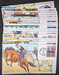 EDW1949SELL : USA 2001 Sc #3502 Cplt set of 20 Illustrators Collins Hand Painted