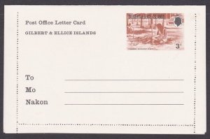 GILBERT & ELLICE IS 1970s 3c letter card fine unused.......................a4086