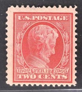 US Stamp#367 Two Cent Carmine Lincoln MINT NH OG SCV $ $9.50 