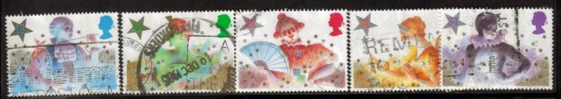 Great Britain Sc 1124-8 1985 Christmas stamps used