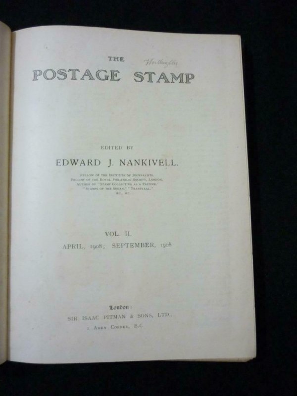 THE POSTAGE STAMP VOL II 1908 edited by EDWARD J NANKEVILLE 