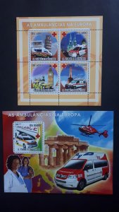 Ambulance (Europa) - Sao Tome and Principe 2008. - Complete SS + Bl ** MNH