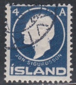 Iceland # 88, Jon Sigurdsson, Used, Third Cat