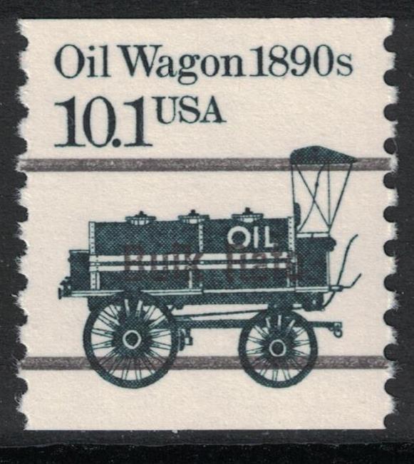 Scott 2130a- Black Precancel, MNH- 10.1c Oil Wagon 1890s, Transportation Coil