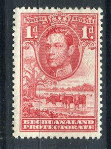 BECHUANALAND; 1938 early GVI Pictorial issue Mint hinged 1d. value