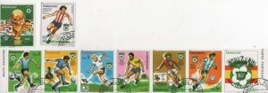 Thematic Stamps Sports - PARAGUAY 1981 SPAIN W.C.FOOTBALL 9v used
