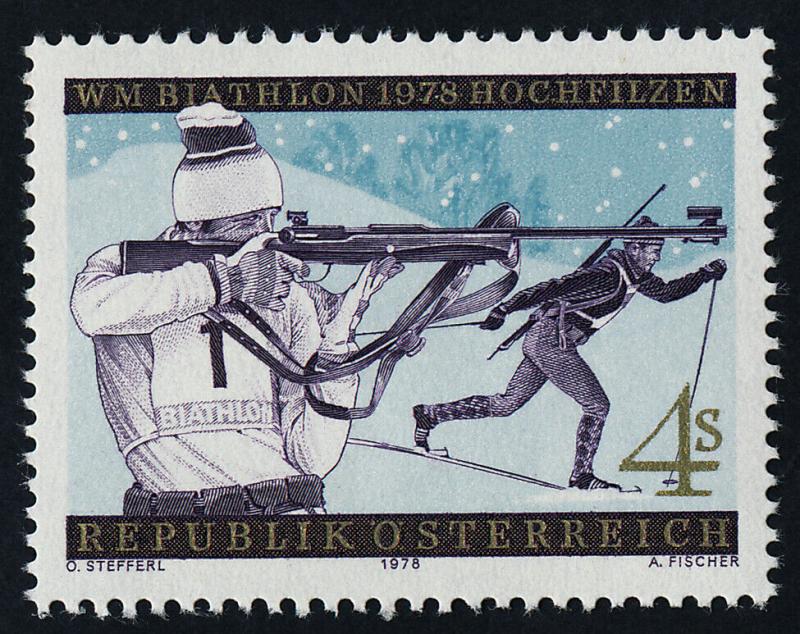 Austria 1074 MNH Sports, Biathlon World Championships