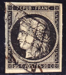 France Scott 3a  VF to XF used.