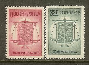 China, Scott #'s 1436-1437, Judicial Day, Unused