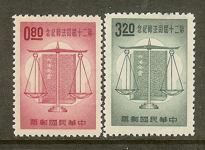 China, Scott #'s 1436-1437, Judicial Day, Unused