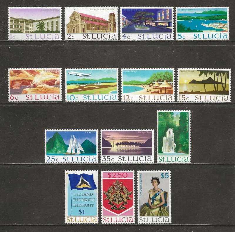 Saint Lucia Scott catalog # 261-274 Mint NH See Desc