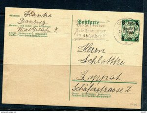 Germany Danzig 1939 Postal Stationary Card Overprint Deutsches Reich 14710