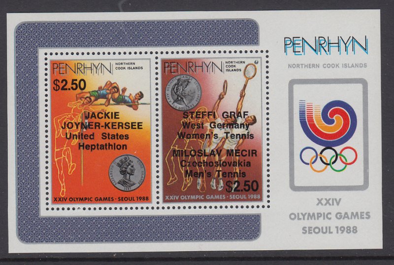 Penrhyn Island 368 Olympics Souvenir Sheet MNH VF