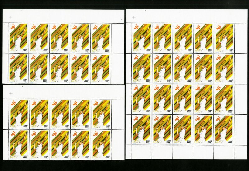 Vietnam 2134-40 40 Stamp Sets And Sheets XF OG NH