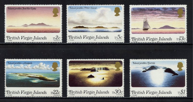 Br. Virgin Islands 395-400 MNH,  Island Profiles by Jost Van Dyke Set from 1980.