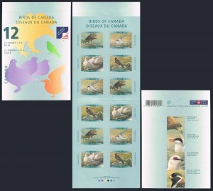 Canada 1843-1846 ab booklet, MNH. Birds 2000. Warbler, Osprey, Loon, Jay.