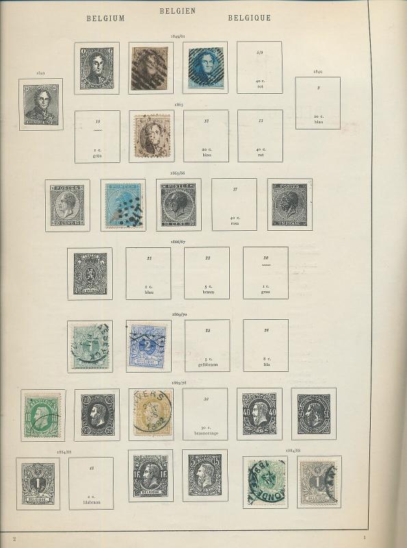 BELGIUM 1850s/1930s M&U Collection (Appx 120 Items) (Ac 1338