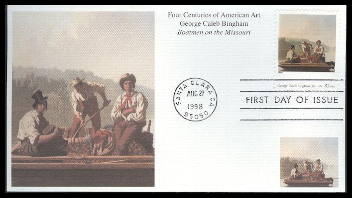 #3236f Art: George Caleb Bingham Mystic FDC