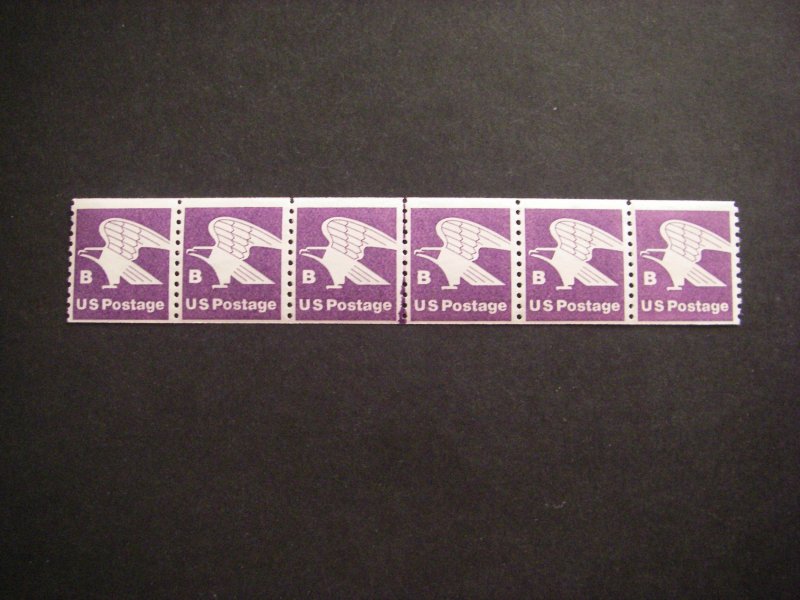 Scott 1820, 18c B Purple Eagle long Line Pair, MNH Coil Beauty