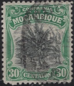 Mozambique Company 1918-31 used Sc 134 30c Coconut palm tree