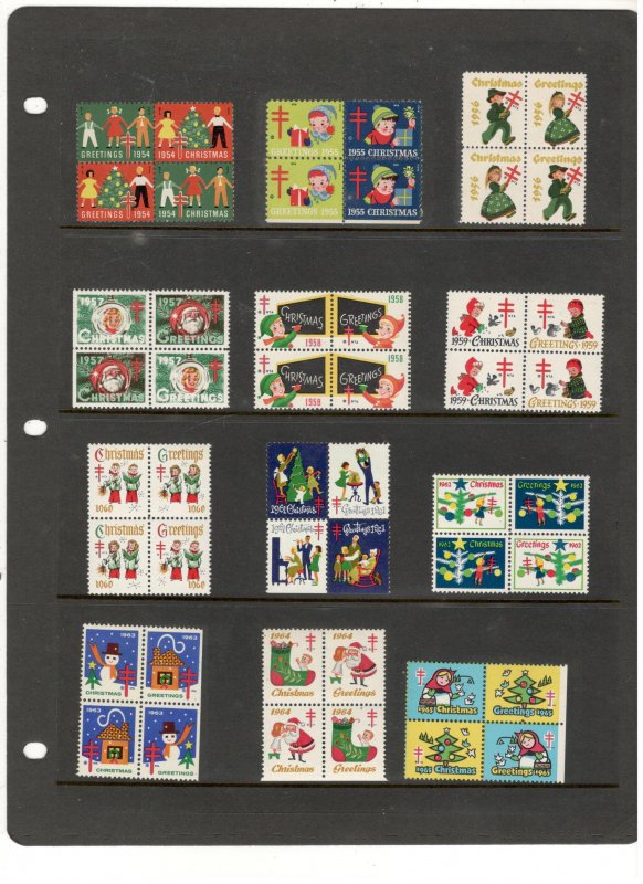 CHRISTMAS SEAL BLOCK OF 4 COLLECTION