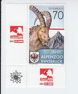 2012 Austria 50 Years Alpine Zoo, Innsbruck (Scott 2397) MNH